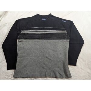 Vtg Nike Jordan Two3 Mens 3X LT Tall Black LS Lambs Wool Zipper Pullover Sweater